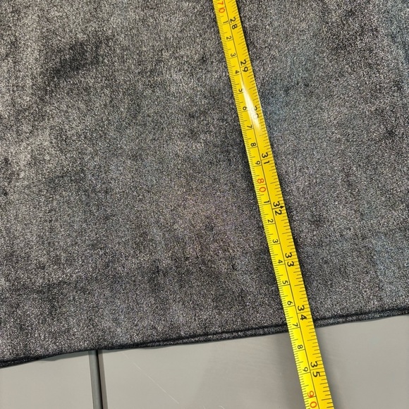 Something Navy Metallic Silver Puff Sleeve Mini Dress. Medium - Picture 11 of 13